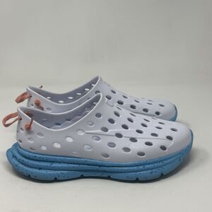 Kane Revive Recovery Shoes Womens 9 Mens 7 White Blue Speckles Slip On Comfort